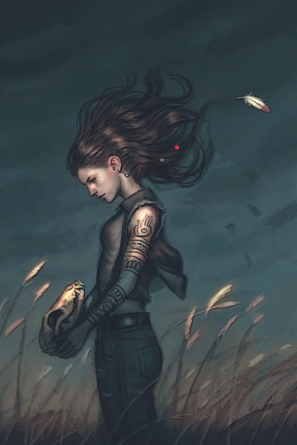 A sketch for book cover art by Dan Dos Santos