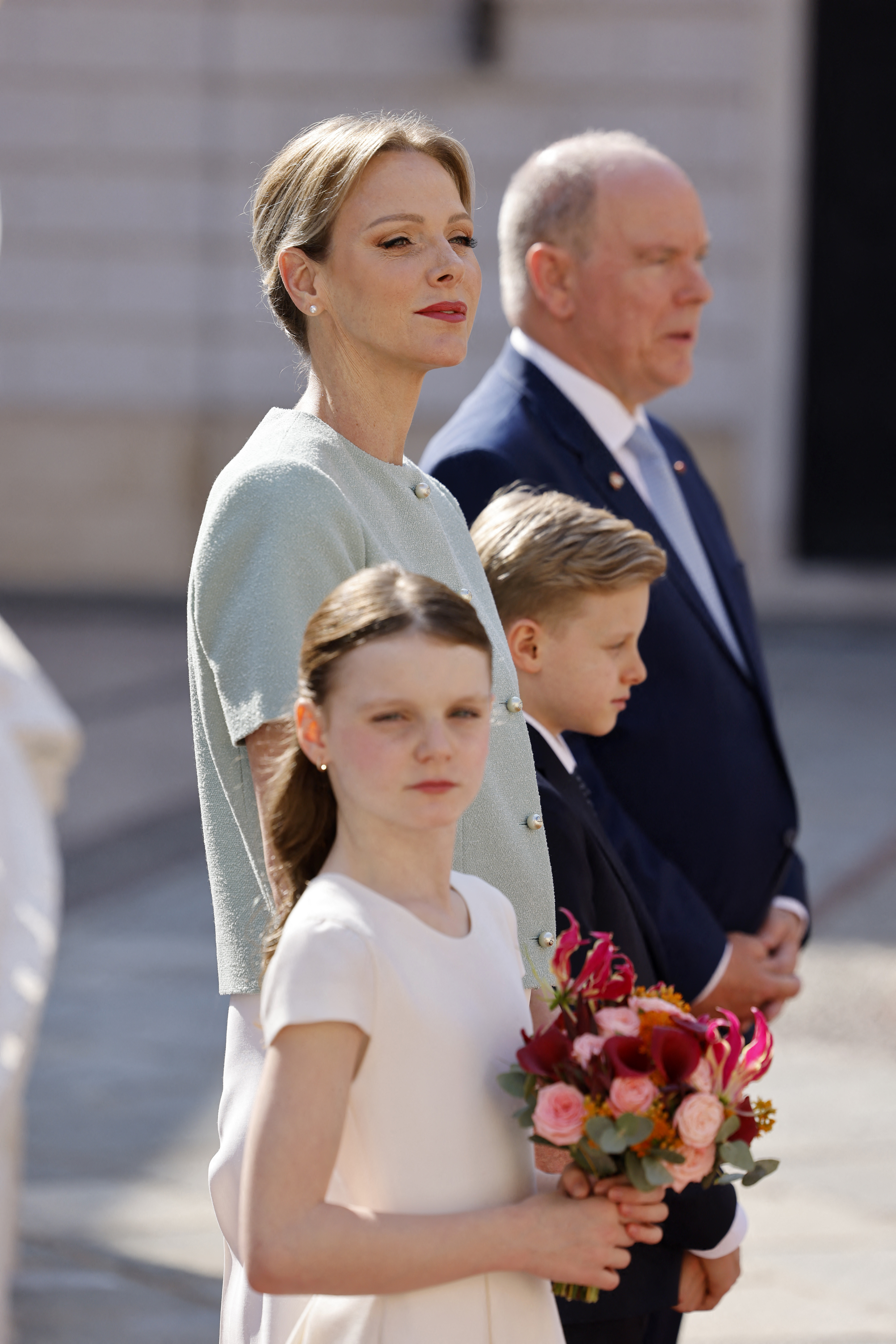 Princess Charlene and Prince Albert with their twins, Princess Gabriella and Prince Jacques