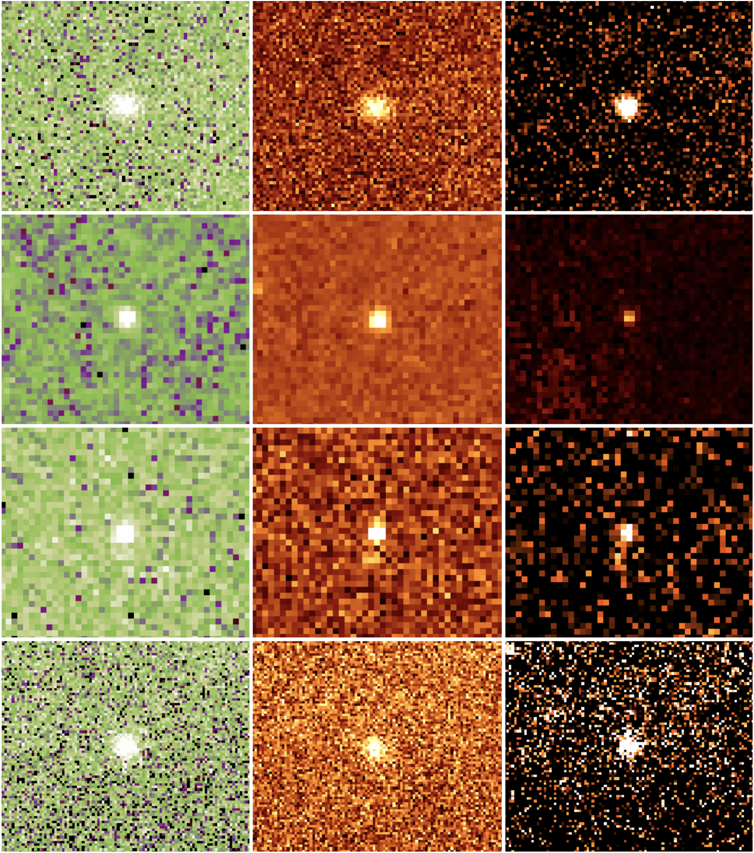 Telescope images of Neptune's rare red asteroids taken with taken with the Palomar 200-inch, Gemini and Keck telescopes