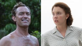 Jude Law and Sydney Sweeney as Dr. Ritter and Margret Witmer in Eden