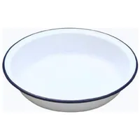 Traditional Circular Round 24cm Falcon White Enamel Pie Dish - View at Amazon