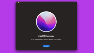 Installation av macOS 12 Monterey
