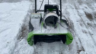 Greenworks snow blower chute