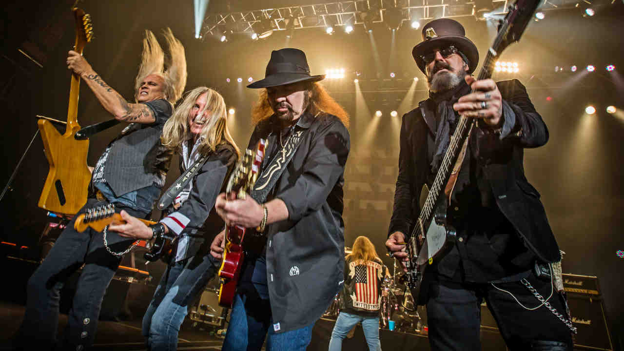 Lynyrd Skynyrd performing onstage in 2015