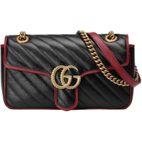 Gucci Black/Red Marmont Shoulder Bag - Was £2,370 Now £1,799 (25% off) at BrandAlley