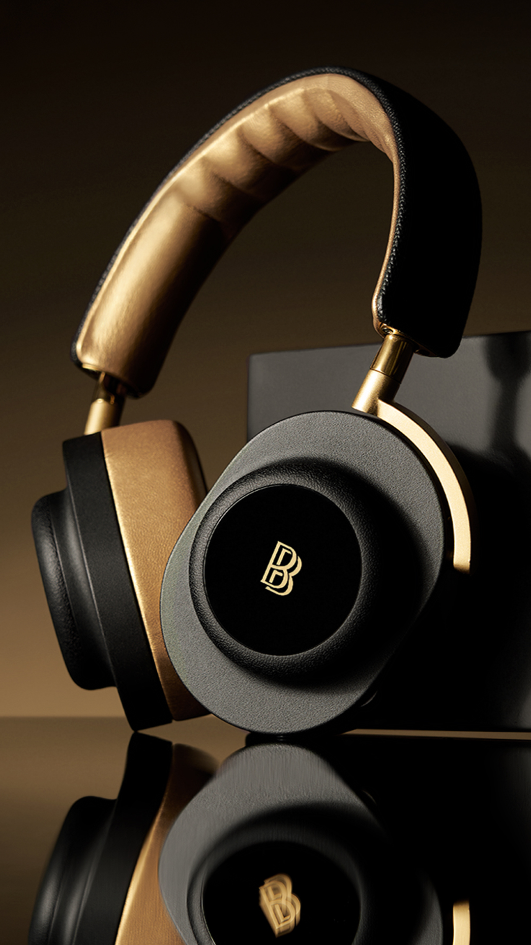 A vertical shot of the Master &amp; Dynamic MG20 Wireless Gaming Headphones.