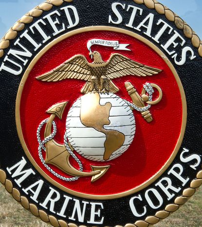 The U.S. Marine Corps seal.