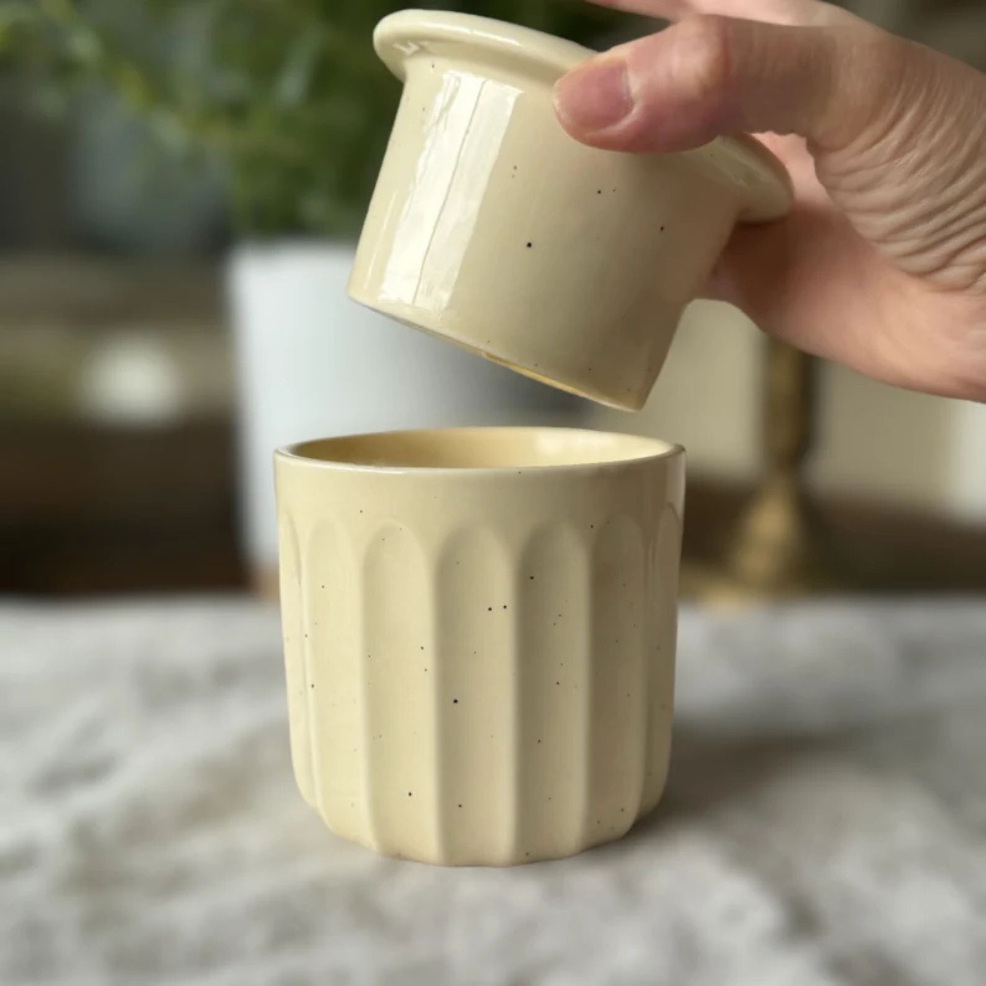 etsy, Fluted French Butter Keeper