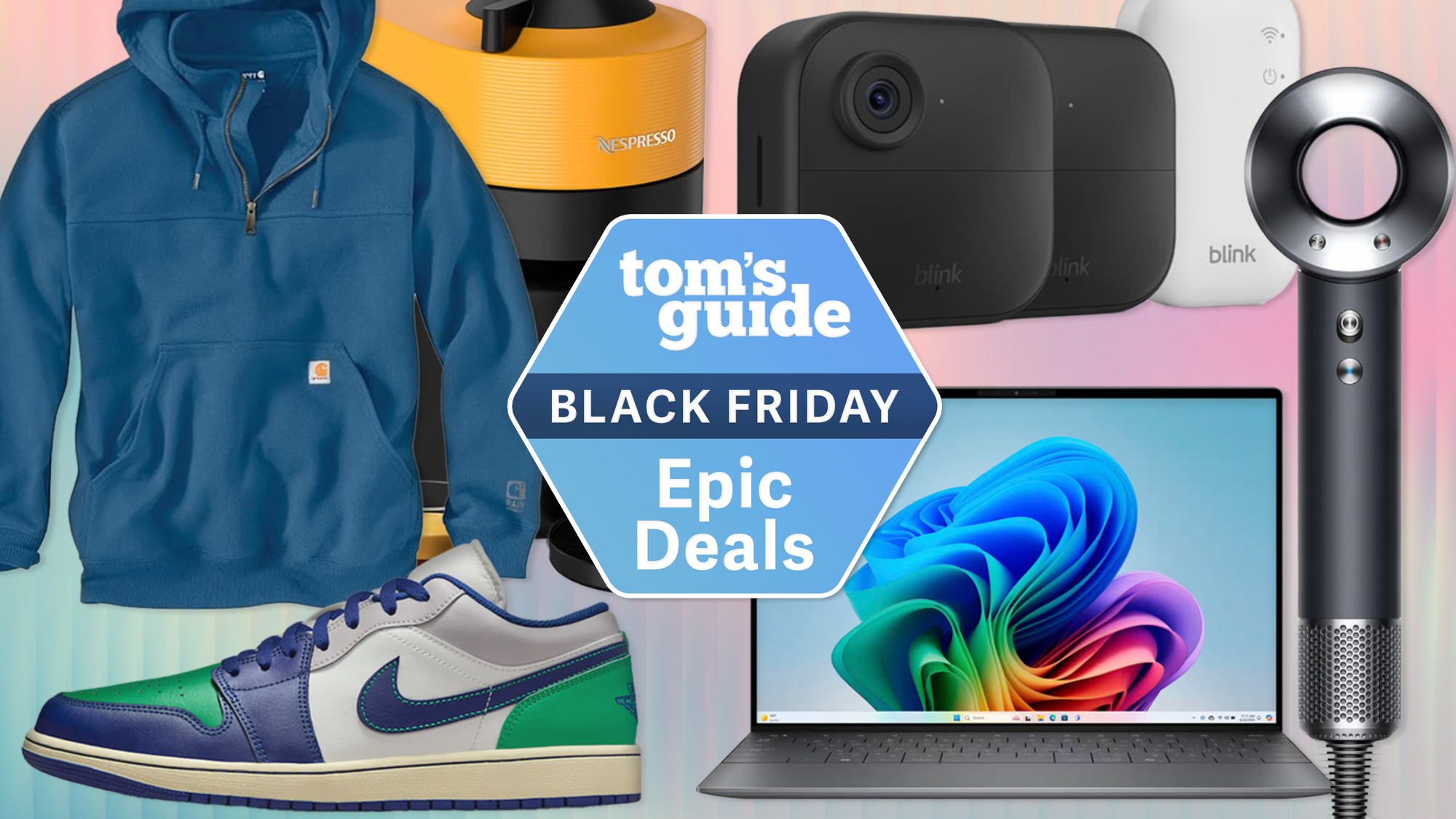 Collage of items on sale for Black Friday