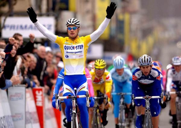 Tom Boonen in yellow in Paris-Nice.