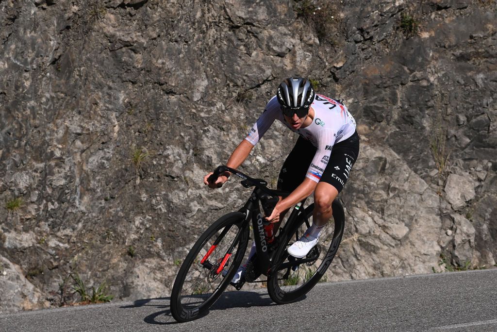 Tadej Pogačar (UAE Team Emirates) on his way to victory