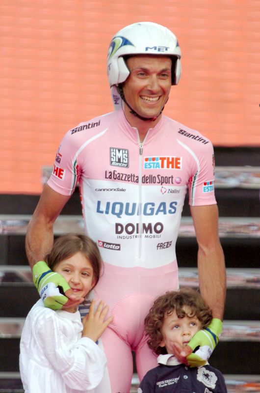 The 2010 Giro winner Ivan Basso after the final day time trial