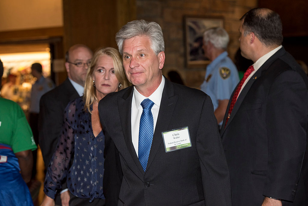 Christopher "Chris" Waller, former senior vice president of the Federal Reserve Bank of St. Louis, at the Jackson Hole economic symposium in 2015