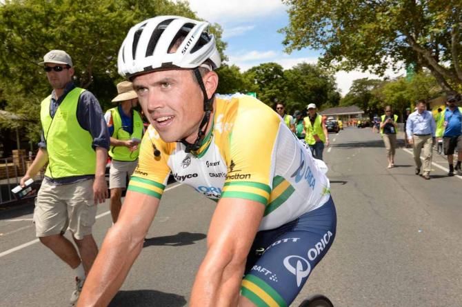 Simon Gerrans (Orica-GreenEdge) after winning stage 1 of the Tour Down Under.