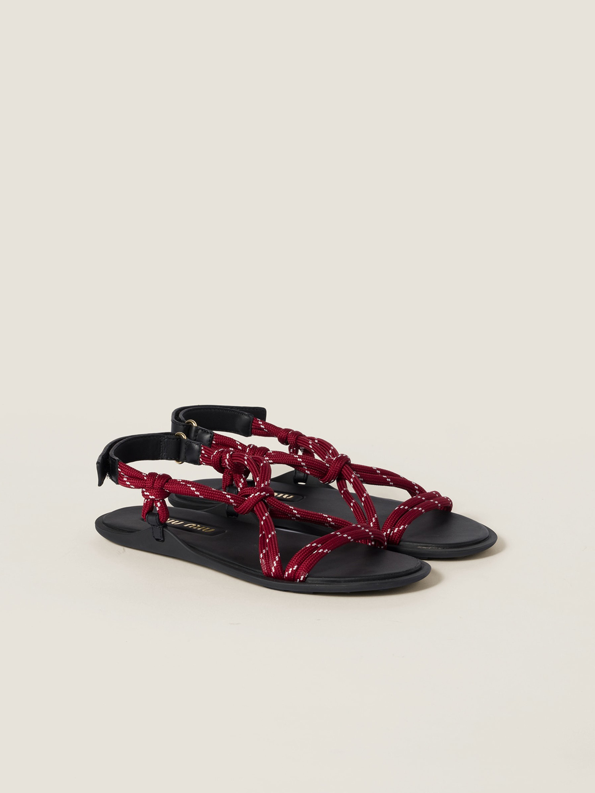 Riviere Cord and Leather Sandals