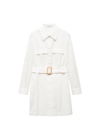 Swiss Embroidered Shirt Dress - Women