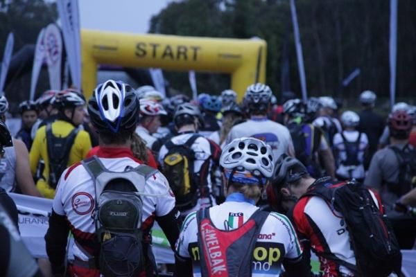 Lined up and ready to race