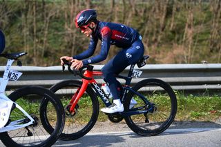 SANREMO ITALY MARCH 19 Thomas Pidcock of United Kingdom and Team INEOS Grenadiers competes during the 113th MilanoSanremo 2022 a 293km one day race from Milano to Sanremo MilanoSanremo on March 19 2022 in Sanremo Italy Photo by Tim de WaeleGetty Images