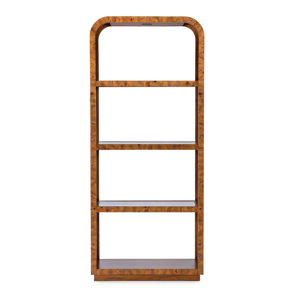 Furniture 16&quot; Wood Prescott Mappa Burl Etagere