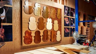 A rich array of exotic tonewoods in Martin’s comprehensive wood library shows what Custom Shop customers can spec out on oneoff instruments
