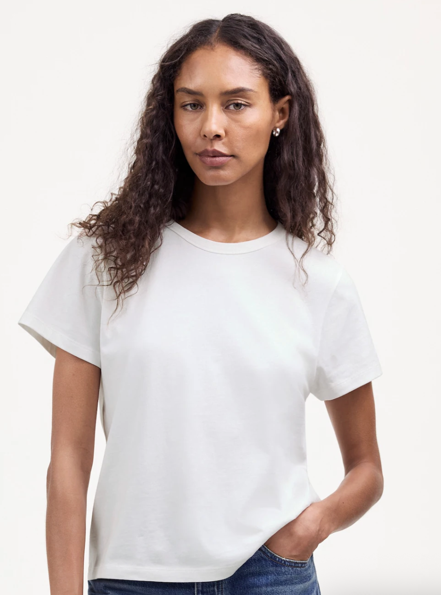 Madewell, The Perfect Crewneck Tee in Allday Jersey