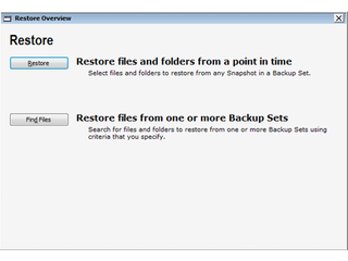 There are two restore options, which are self-explaining.