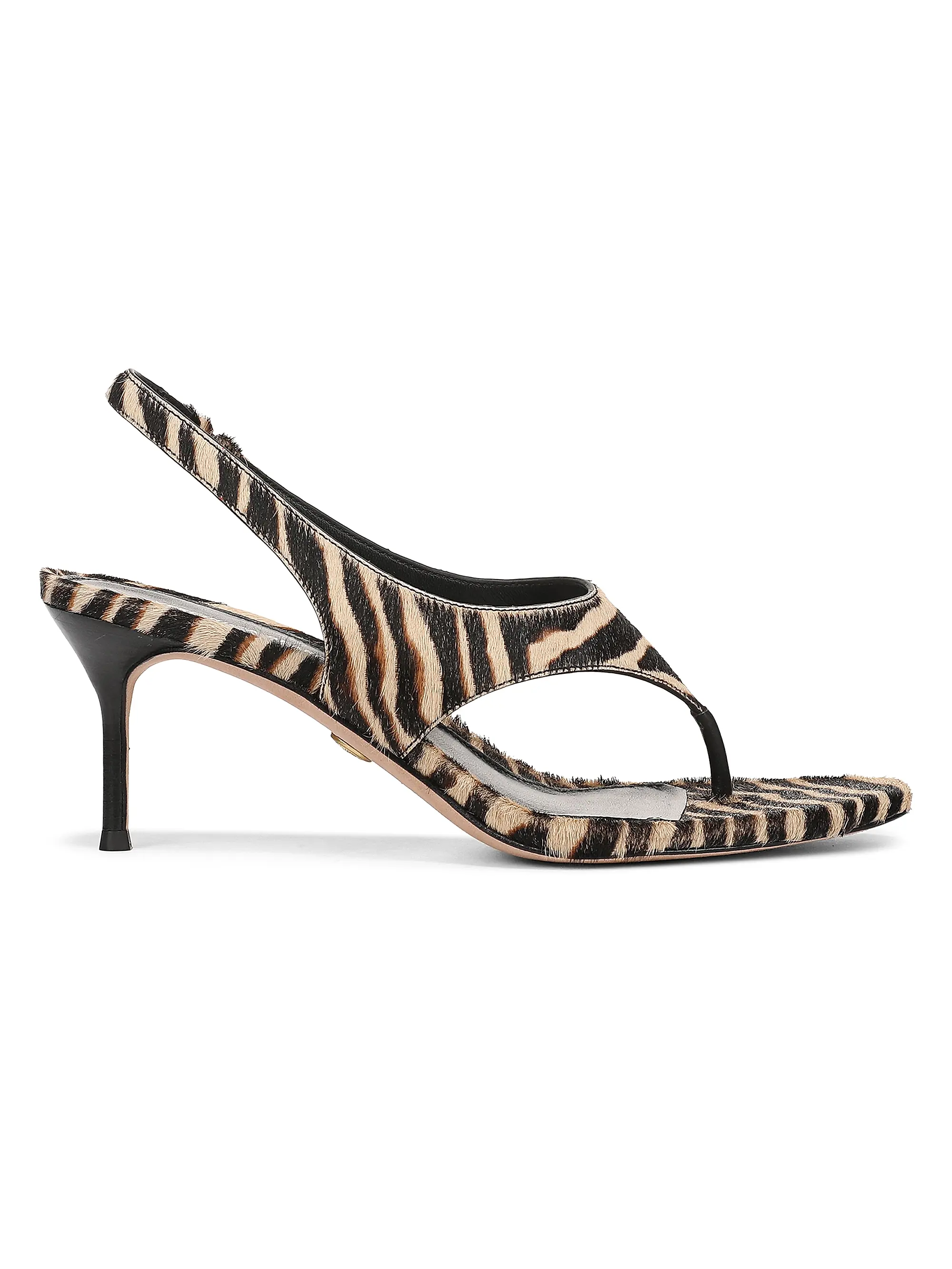 Talon-2 65mm Zebra-Print Calf Hair Slingback Sandals
