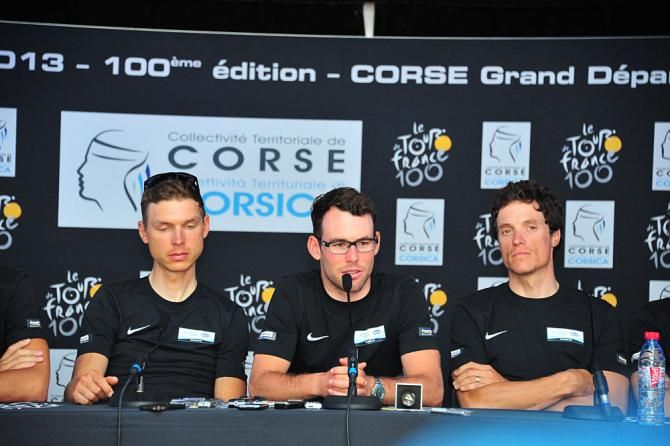 Tony Martin, Mark Cavendish and Sylvain Chavanel (Omega Pharma - Quick Step)