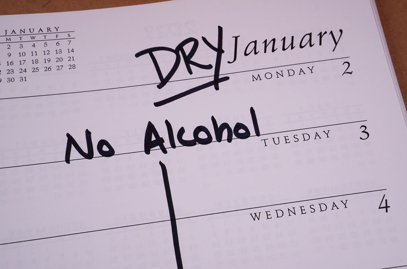 Dry January calendar