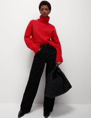 Ribbed Roll Neck Jumper