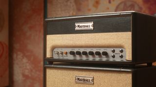 Marshall Studio JTM close-up, in a 60s style room