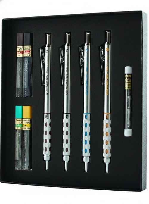 Mechanical Pencil Premium Gift Set With Refill Leads & Erasers
