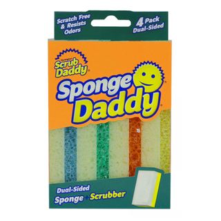 Scrub Daddy Sponge set in yellow, red, green and blue.