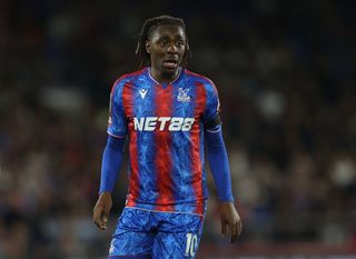 LONDON, ENGLAND - AUGUST 27: Tottenham target Eberechi Eze of Crystal Palace looks on during the Carabao Cup Second Round match between Crystal Palace and Norwich City at Selhurst Park on August 27, 2024 in London, England. (Photo by Crystal Pix/MB Media/Getty Images) Crystal Palace squad for 2024/25