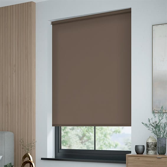 Sorrento Blackout Mocha Roller Blind