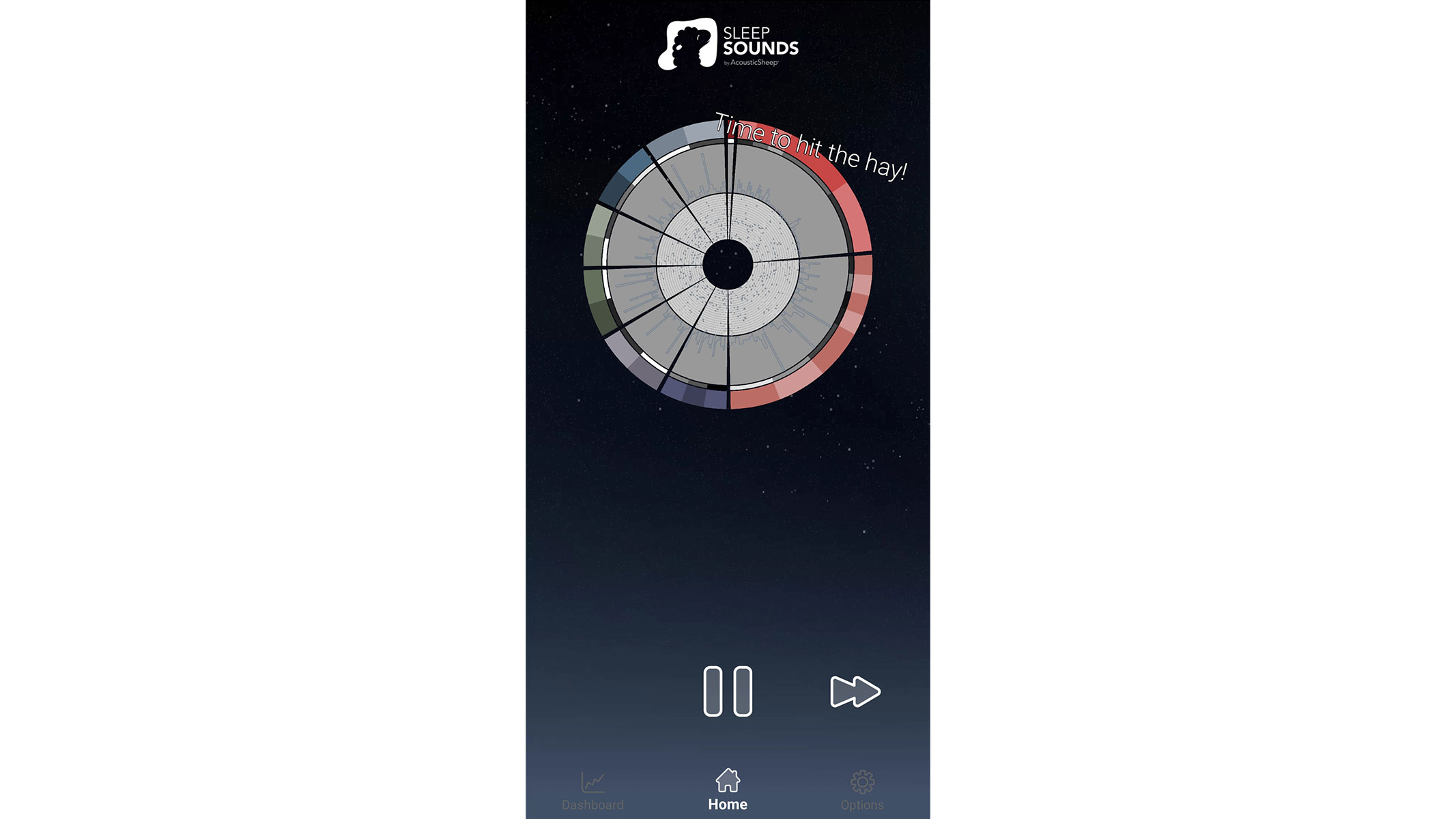 A screenshot from the Sleep Sounds app