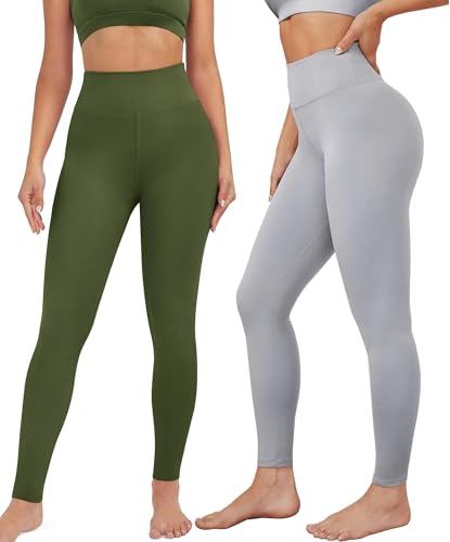 Valandy Creamlush 3 Pack Leggings for Women High Waisted Tummy Control Leggings Buttery Soft Yoga Pants Regular&plus Size