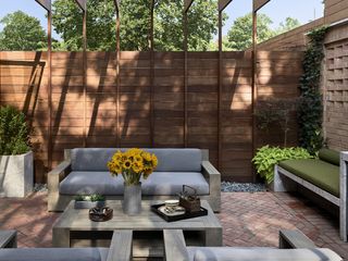 terrace and rear garden at Forest Park House by Javier Robles