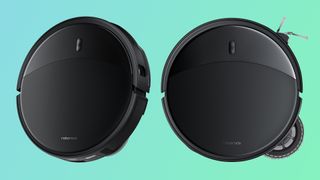 Roborock Saros 10R robot vacuum on a colorful background