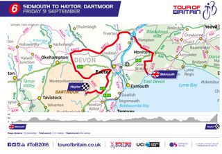 2016 Tour of Britain stage 6 map and profile