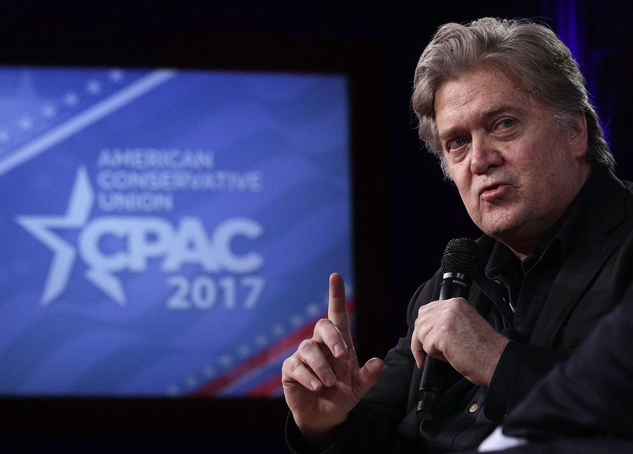 White House strategist Stephen Bannon speaks at CPAC