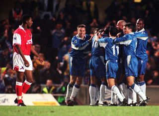 Mark Hughes helped Chelsea exact some revenge 10 days later as his goal helped the Blues to League Cup semi-final victory.