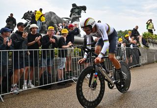 Tour de France 2022: World champion Filippo Ganna (Ineos Grenadiers) in action during the stage 1 time trial in Copenhagen