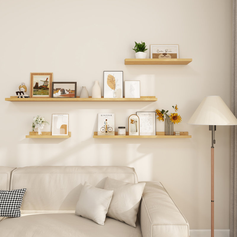 Ebern Designs Wall-Mounted Floating Shelves for Bedroom, Living Room &amp;amp; Reviews | Wayfair