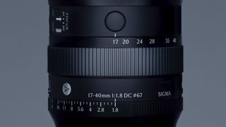 Sigma 17-40mm F1.8 DC Art lens on a grey background