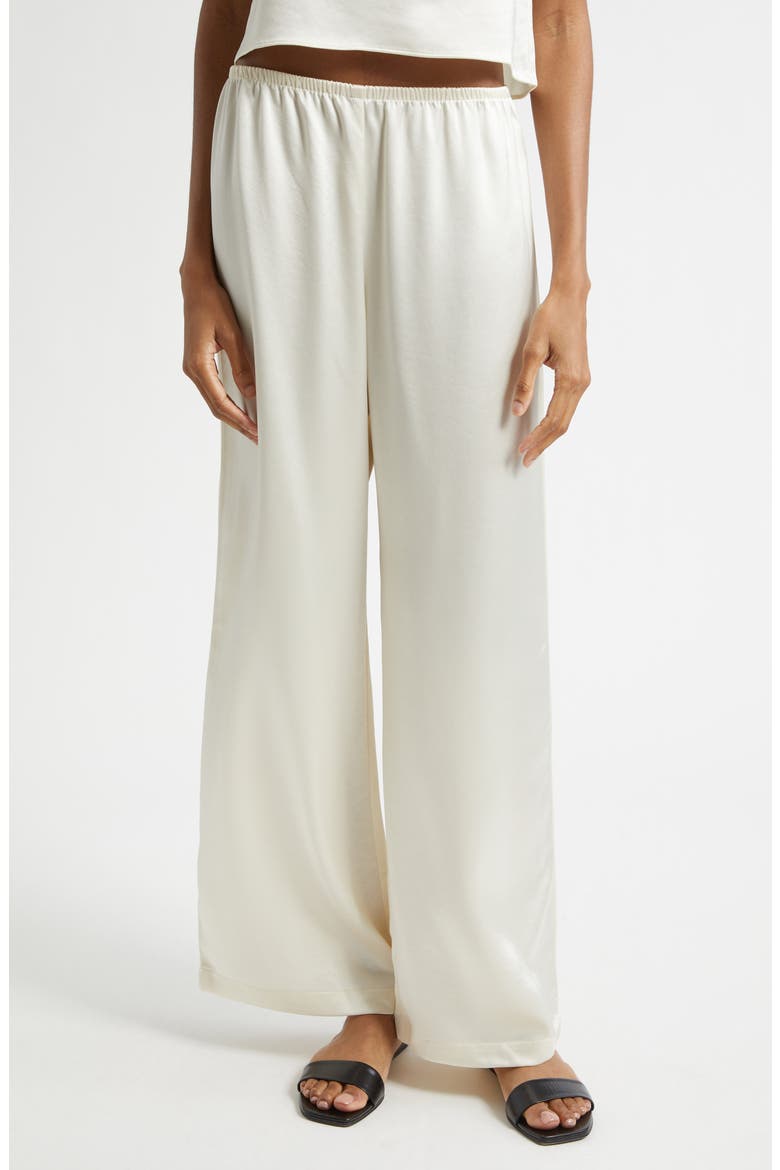 Barb Wide Leg Satin Pants