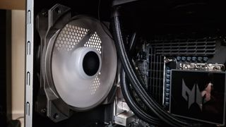 Acer Predator Orion 7000's rear fan from within the case