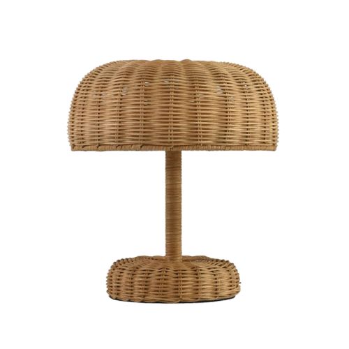 Wayfair, Ebern Designs Vintage Rattan Dimmable LED Lamp