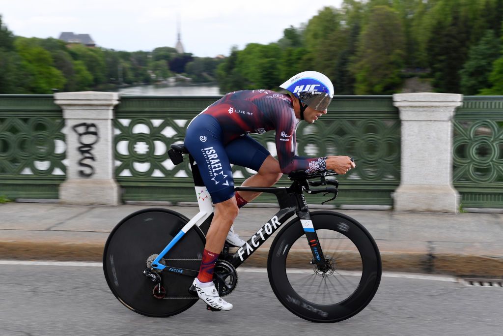 TURIN ITALY MAY 08 Davide Cimolai of Italy and Team Israel StartUp Nation during the 104th Giro dItalia 2021 Stage 1 a 86km Individual Time Trial stage from Torino to Torino ITT girodiitalia Giro on May 08 2021 in Turin Italy Photo by Tim de WaeleGetty Images