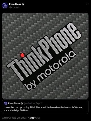 Motorola could be working on a second ThinkPhone based on the recent Edge 50 Neo.